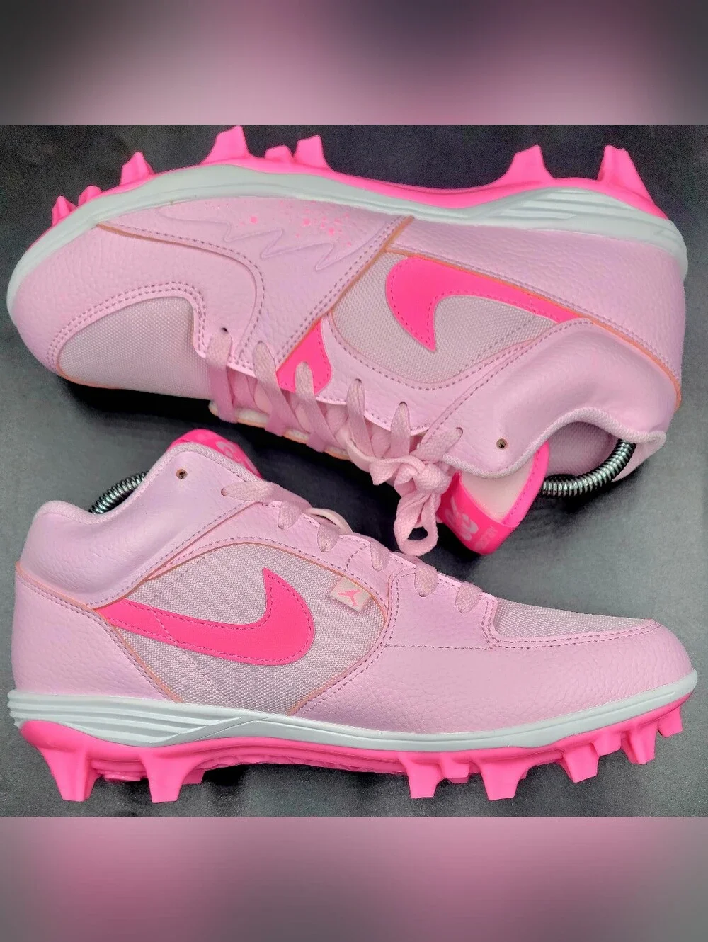 Nike Air Jordan Stadium 90 Low TD Football Cleats Pink Sz 10 Men NIB